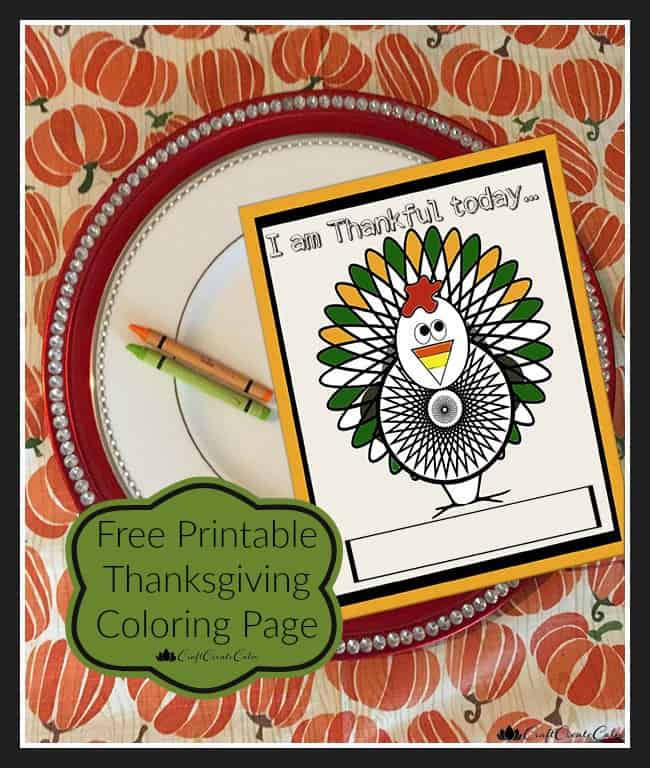 Thanksgiving Kids Table and Turkey Coloring Printable