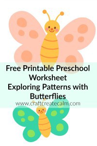 Preschool Pattern Worksheets-Free Butterfly Printables
