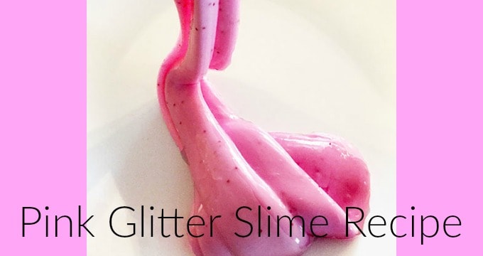 DIY Pink Slime Recipe with Glitter
