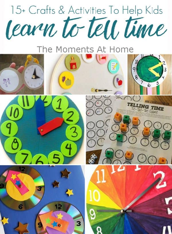 15+ Crafts & Activities To Help Kids Learn To Tell Time: Clock printables, crafts, and more. 