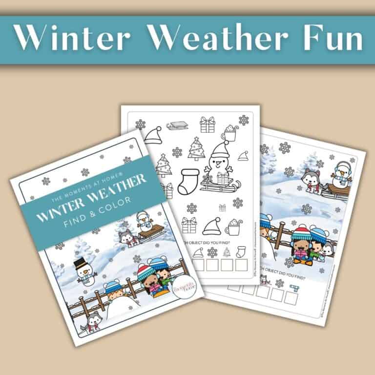 Free Winter Weather I Spy Printable