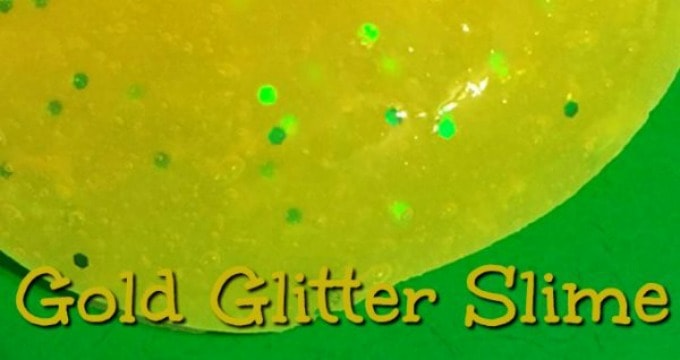DIY Gold Glitter Slime for St. Patrick’s Day