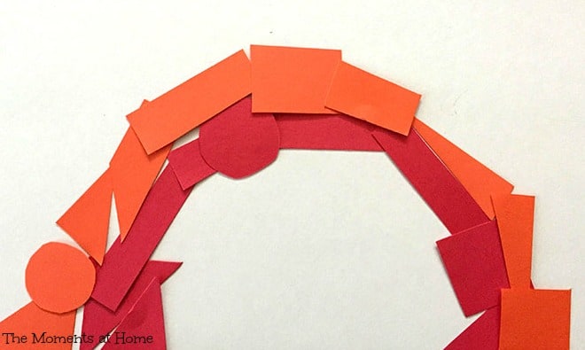 Construction Paper Shapes Rainbow Craft 