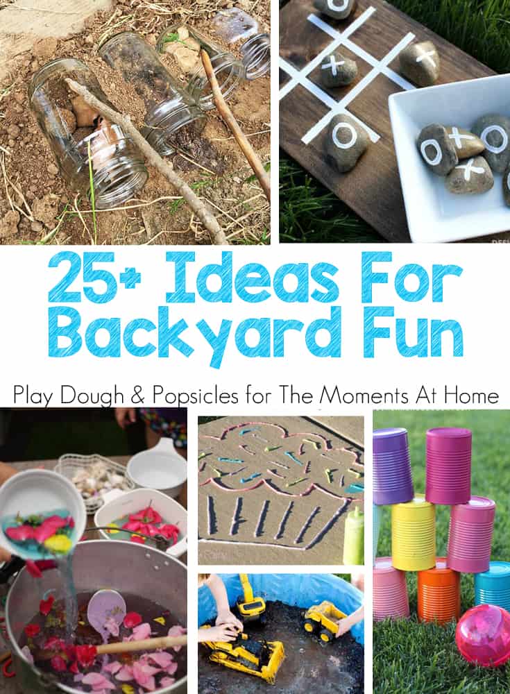 25+ Ideas For Backyard Fun For Kids: Nature Inspired, Art, Bubbles & Water, Games and More. Perfect activities for Spring & Summer! 