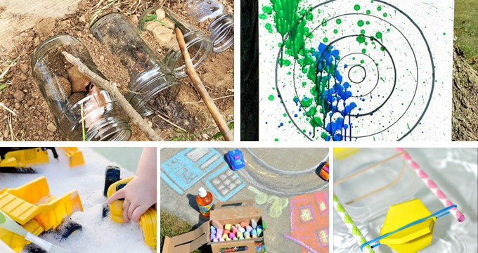 25+ Ideas For Backyard Fun For Kids: Nature Inspired, Art, Bubbles & Water, Games and More. Perfect activities for Spring & Summer! 