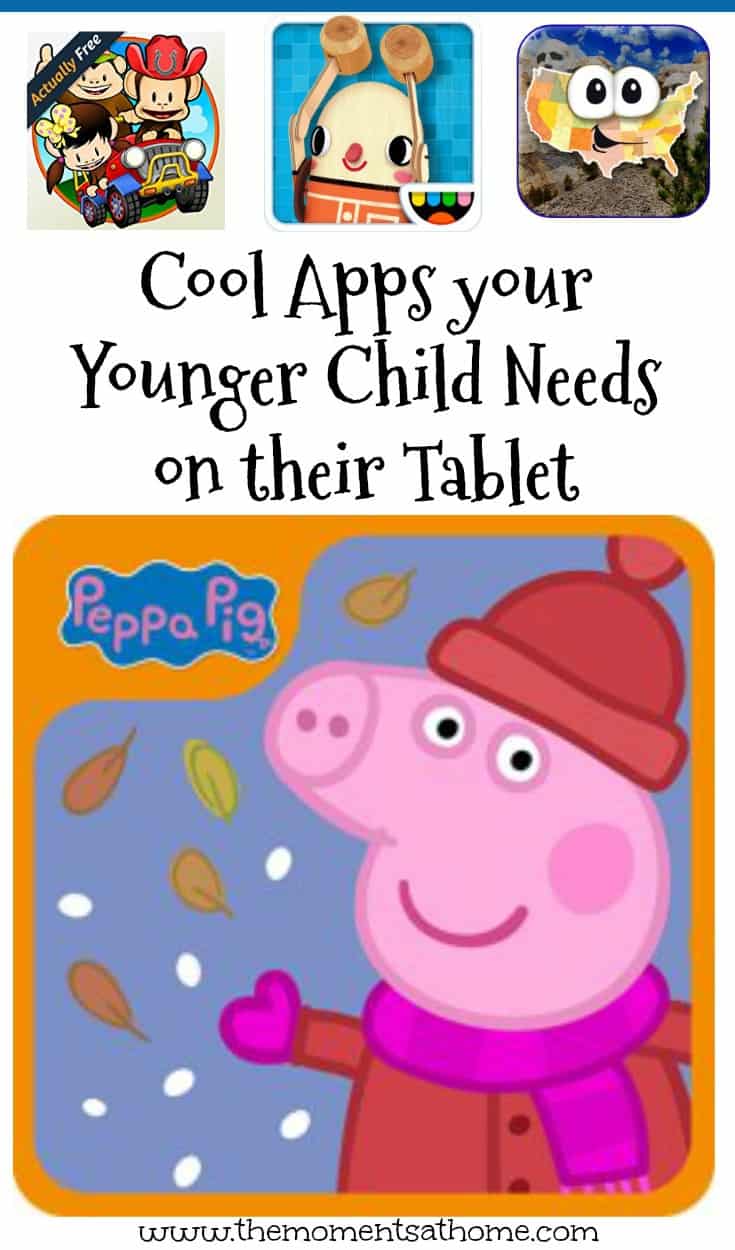 Great apps for younger kids. Add these apps toy your child's tablet for learning and playing during technology time at home.