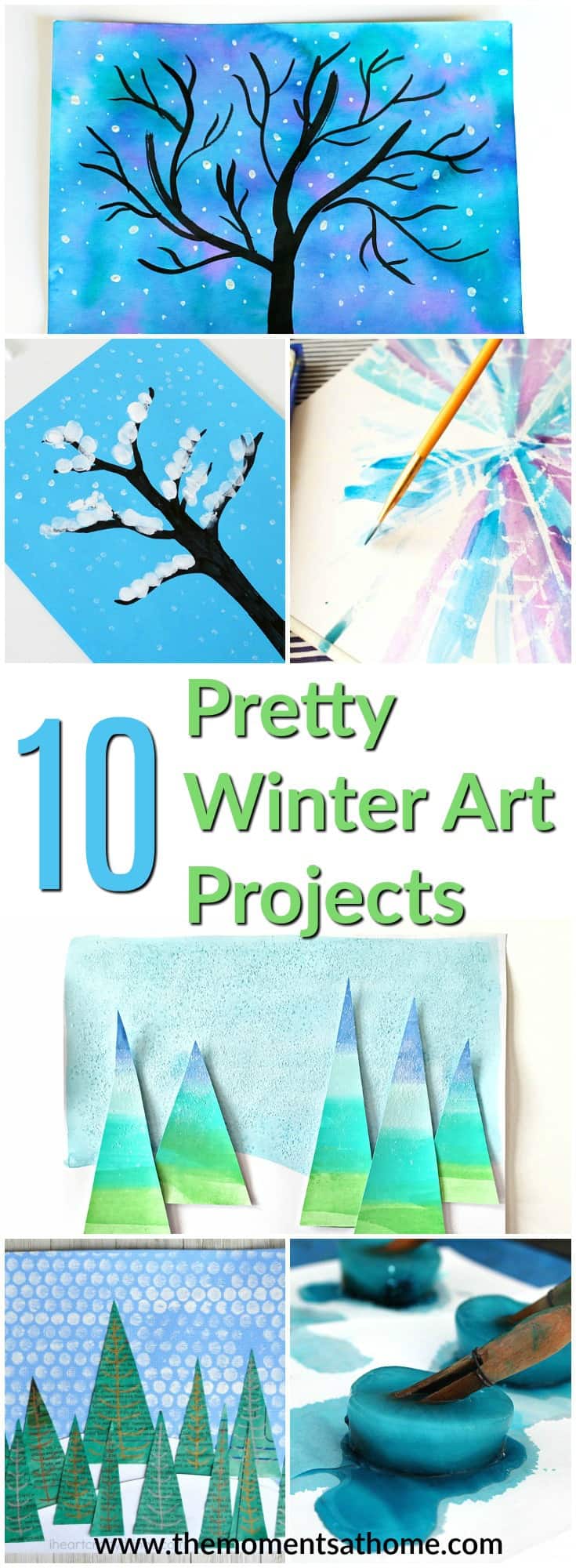 Pretty Winter Art Projects for Kids - The Moments at Home