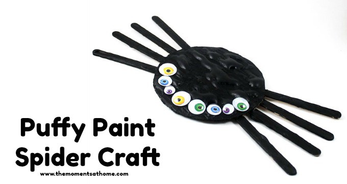 Puffy Paint Spider Craft for Preschoolers