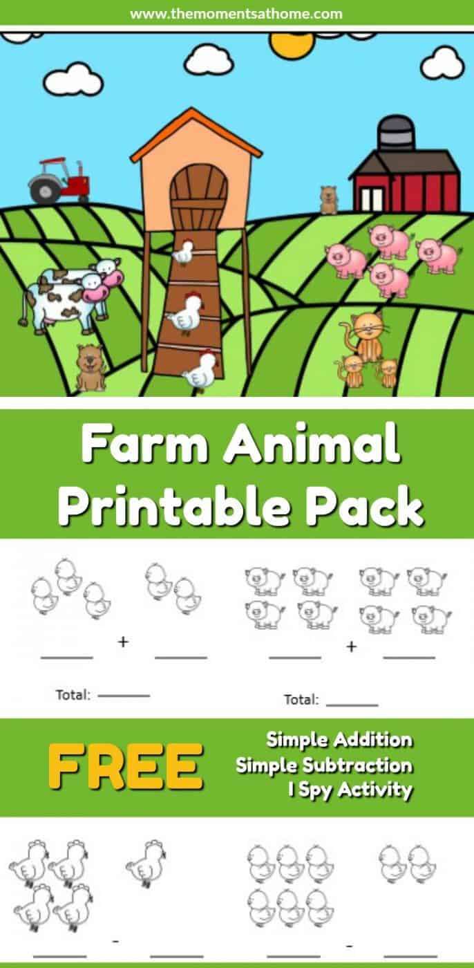 Farm Animal Math Worksheet