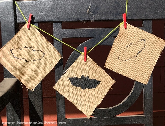 bat banner halloween craft