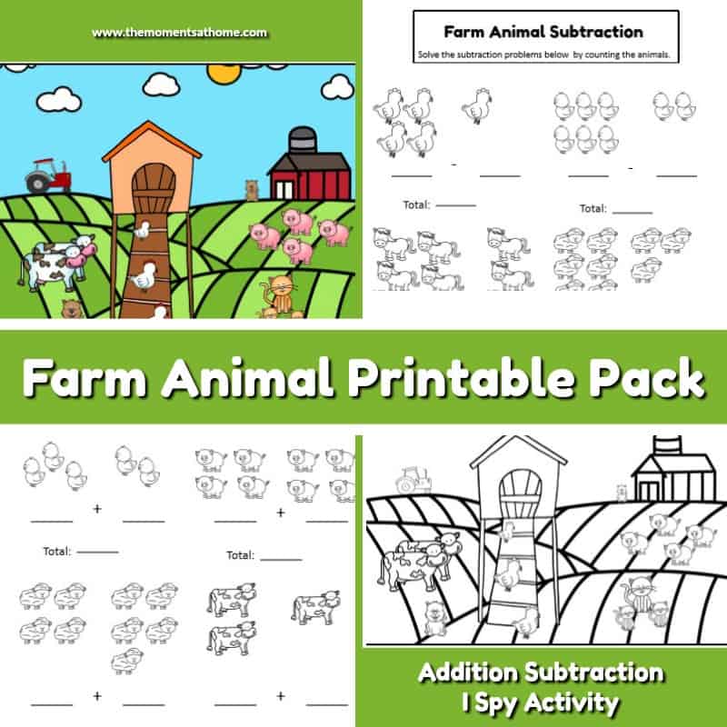 Farm math printable