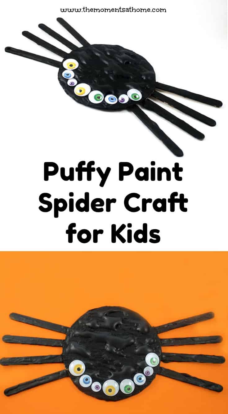 Puffy Paint Spider Craft for Preschoolers 