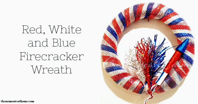 DIY Red, White and Blue Wreath for 4th of July