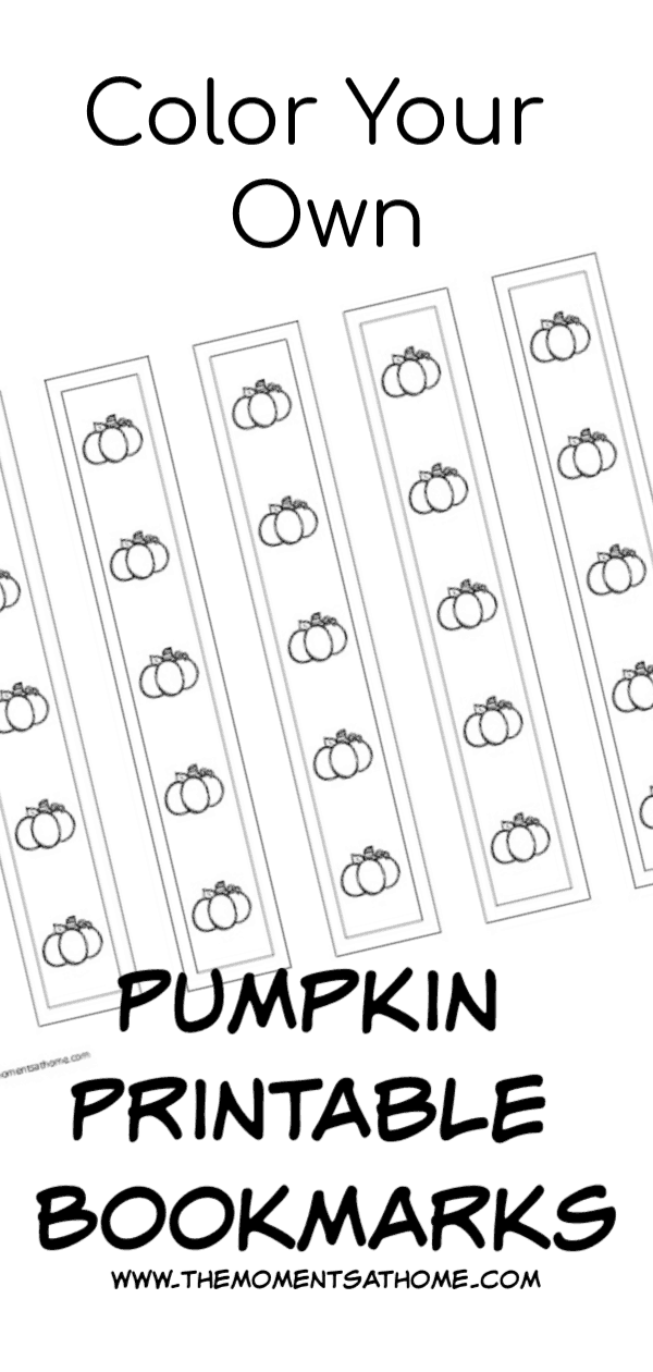 Printable bookmarks for kids. Pumpkin printable for kids.