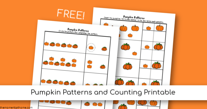 Pumpkin Math Patterns Printable Worksheets