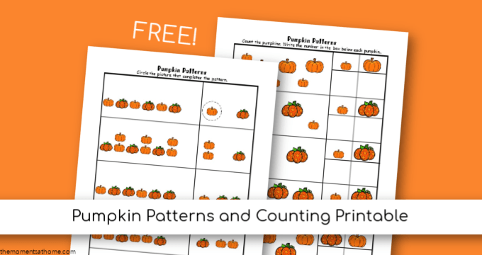 pumpkin math patterns printable worksheets