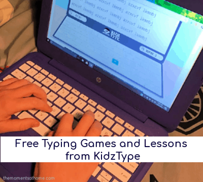 Free typing games for kids from KidzType.