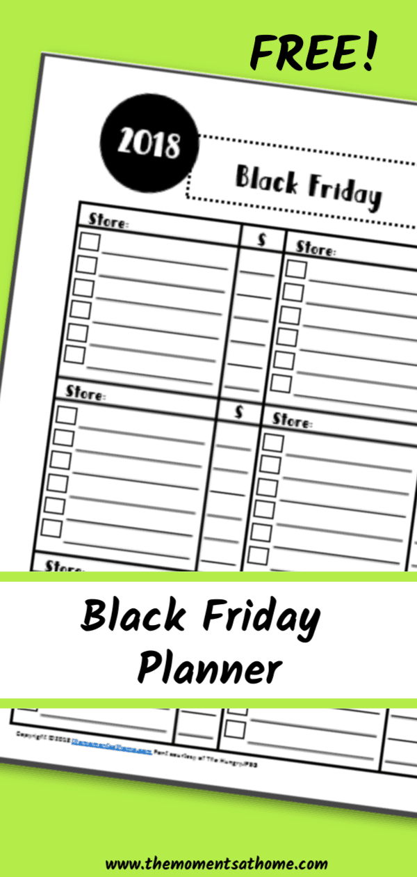 Black Friday Shopping Planner Black Friday Shopping List 