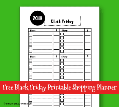 Black Friday Printable Planner