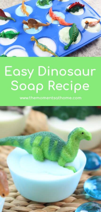 Easy dinosaur soap recipe. #dinosaurs