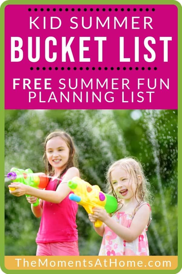 101 free things to add to your summer bucket list text with image of girls playing with water