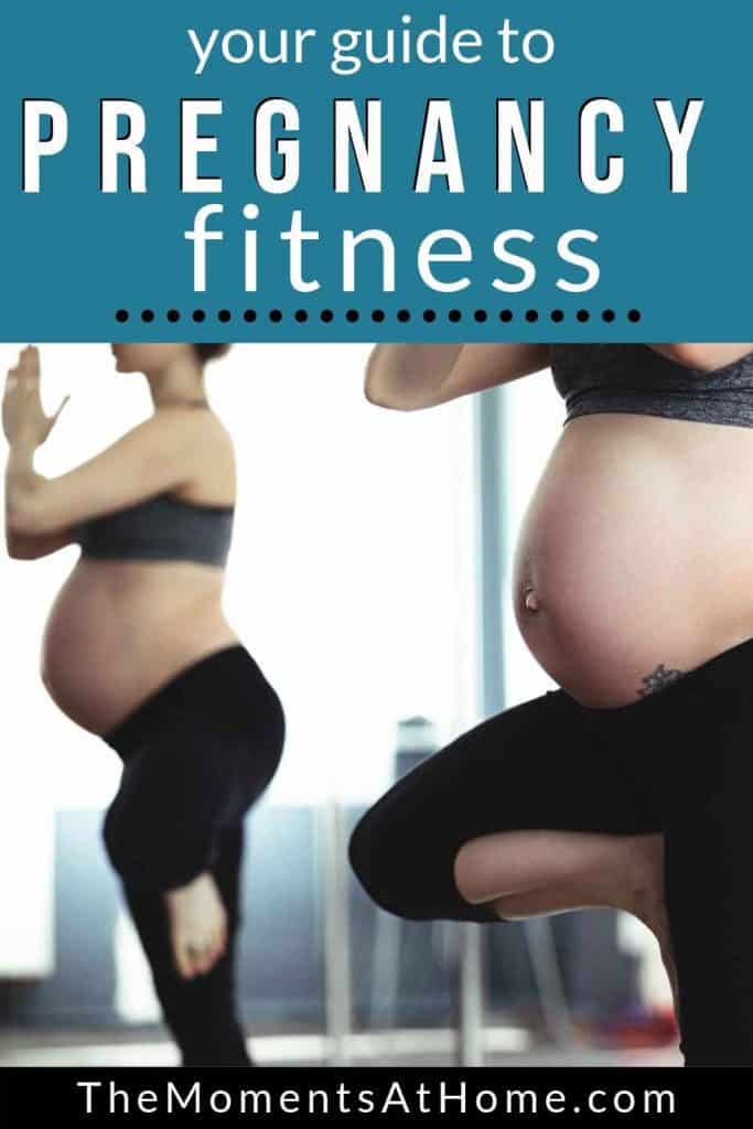 pregnant women doing yoga for exercise while expecting from The Moments At Home