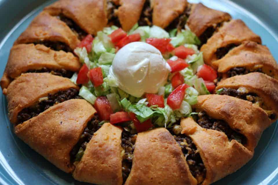 low carb tex mex taco ring