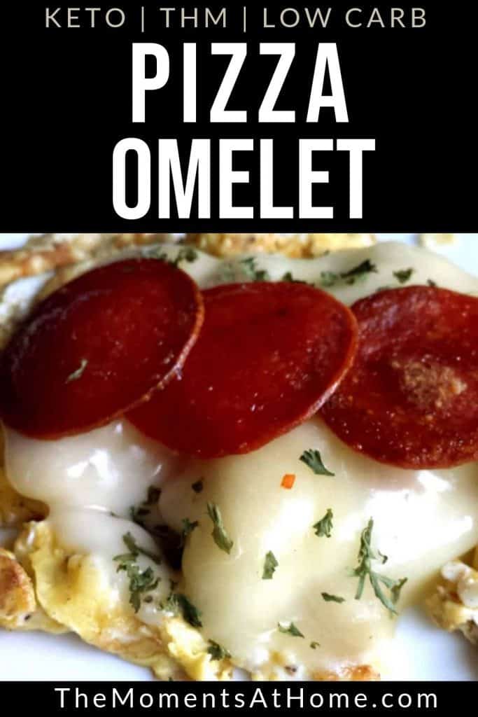 eggs with mozzarella and pepperoni "pizza omelet" 