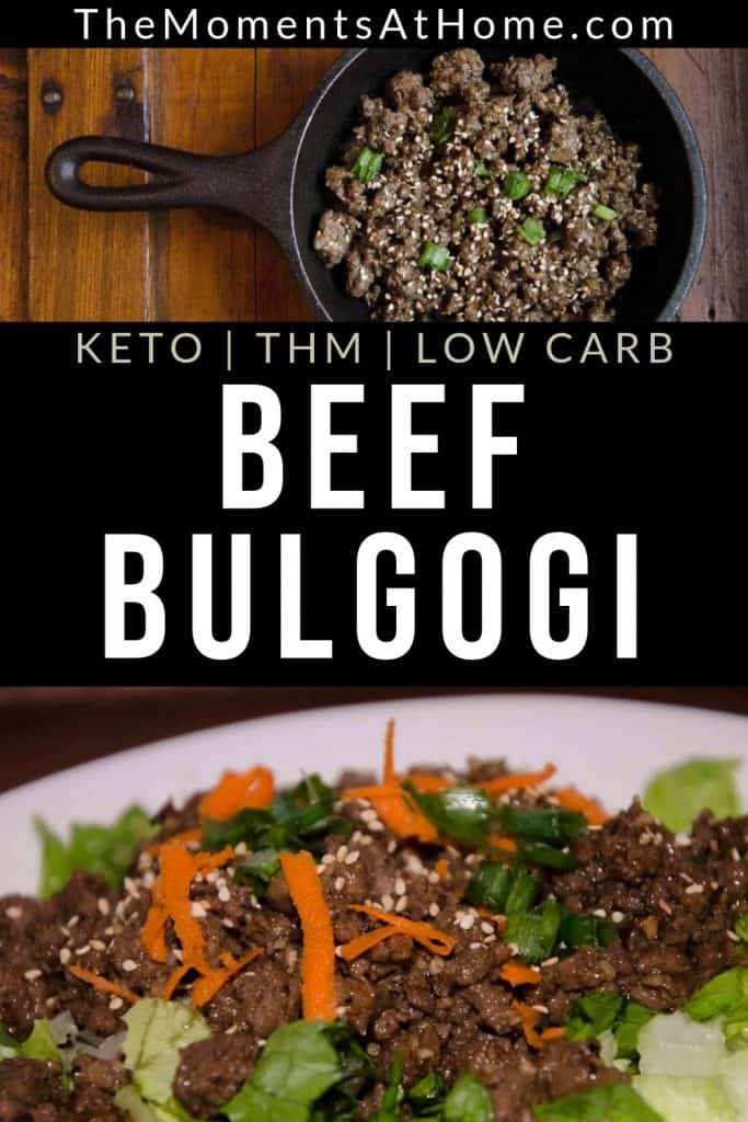 skillet and plate of Korean bulgogi with ground beef