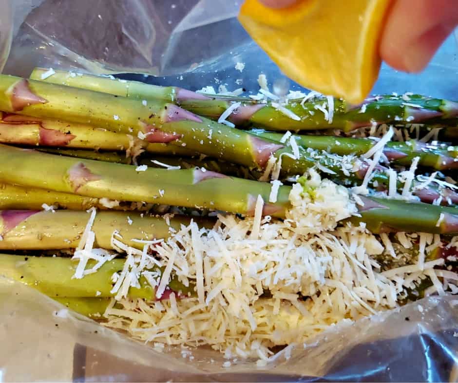 how to make lemon garlic asparagus with parmesan for a keto side dish step 1: flavor it