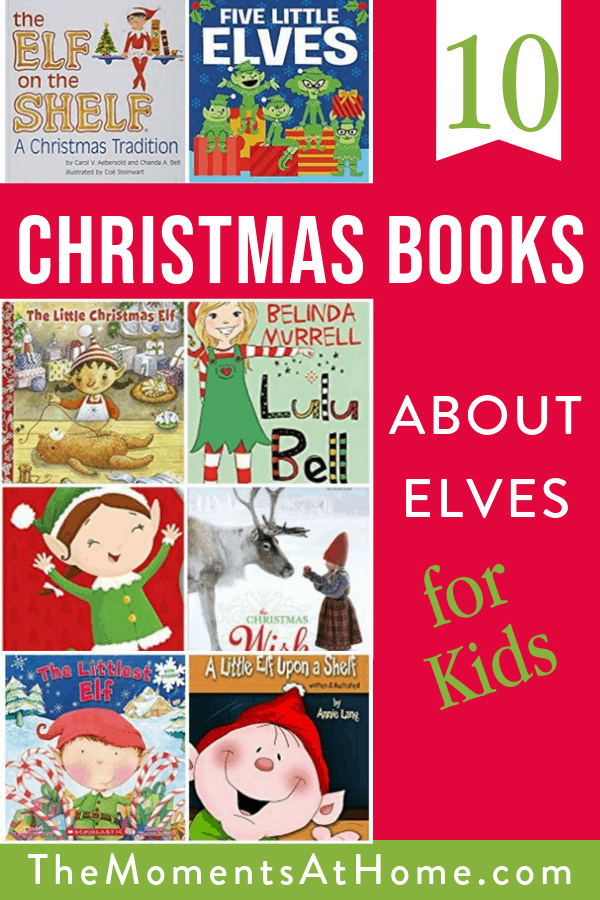 10 Christmas books about elves for kids book cover collage