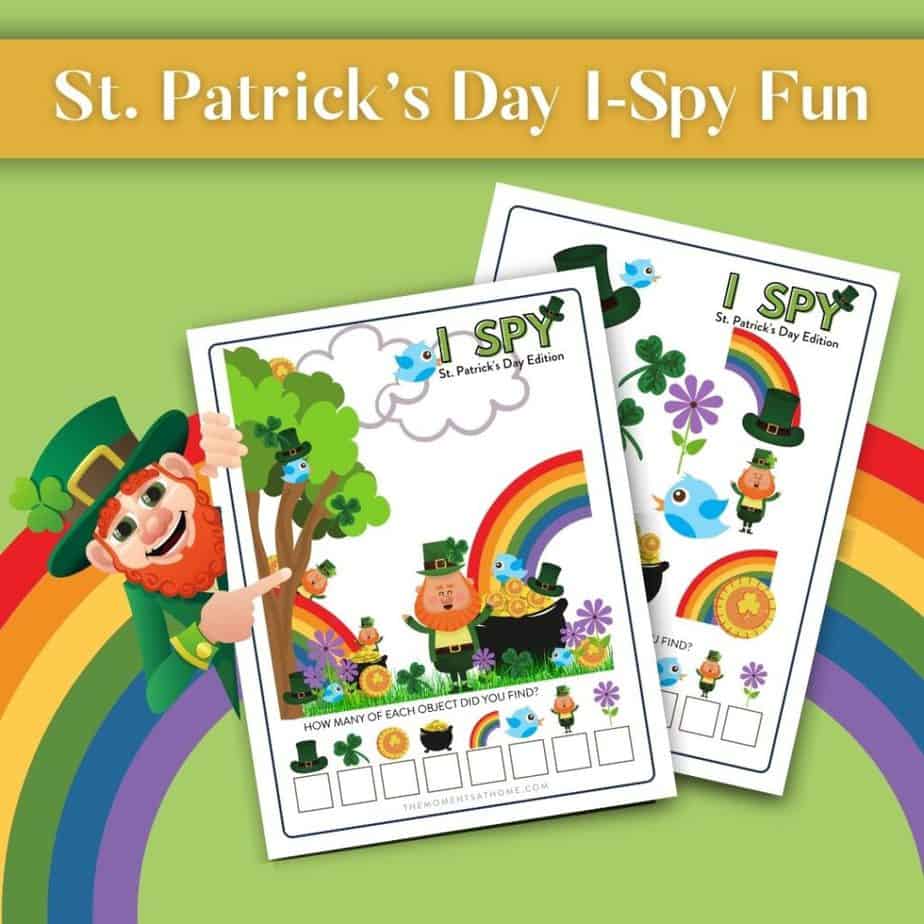 st. Patrick's day I spy printable worksheet preview