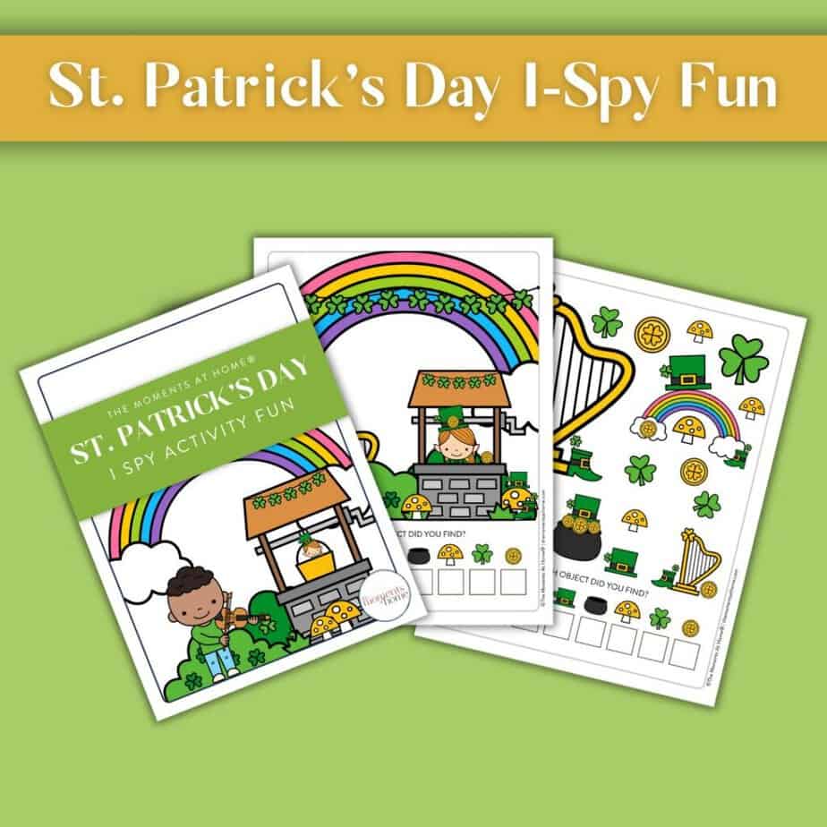 St. Patrick's day I spy printable worksheet preview