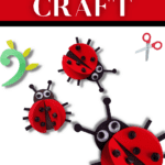 3D ladybug paper craft with googly eyes