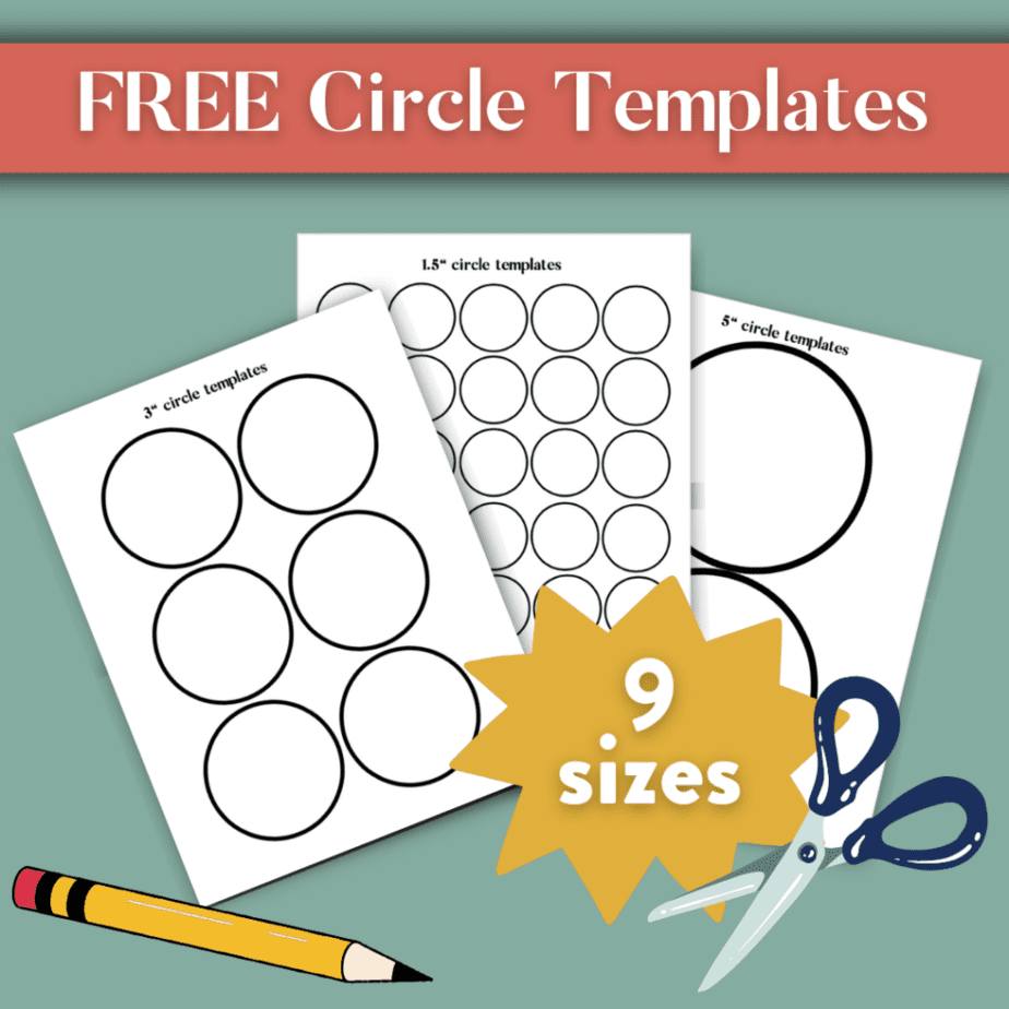 3 Pieces Circle Stencil, Circle and Oval Templates, Drawing