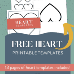 mock up with peek inside heart template and stencil printable pack