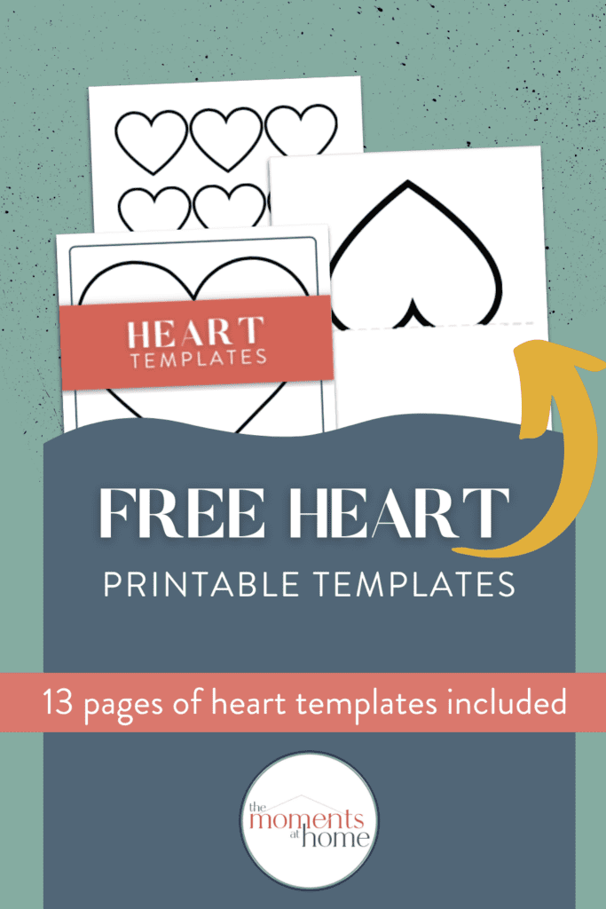 mockup of heart template stencil printables