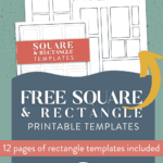 Free square and rectangle printable templates preview pages