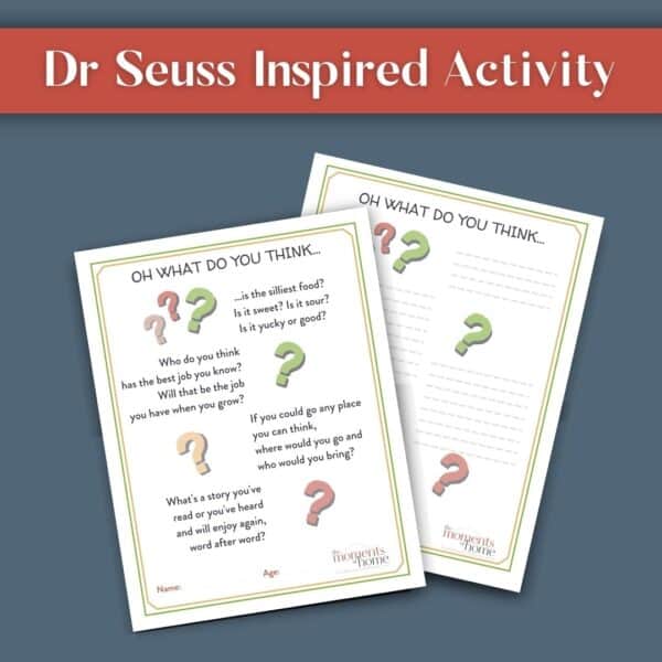 preview of dr Seuss inspired worksheets for free