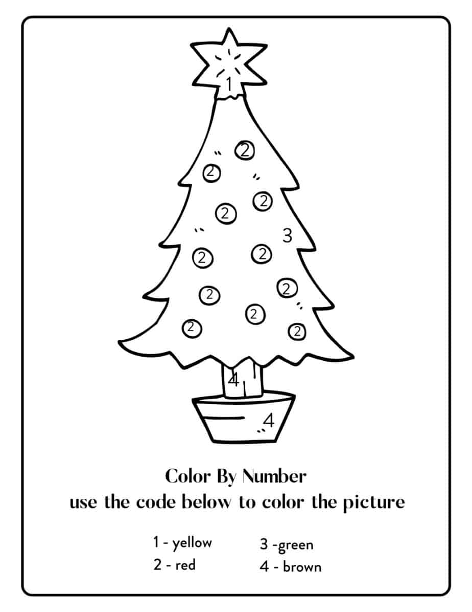 Free Christmas I-Spy & Color-By-Number Printables Pack