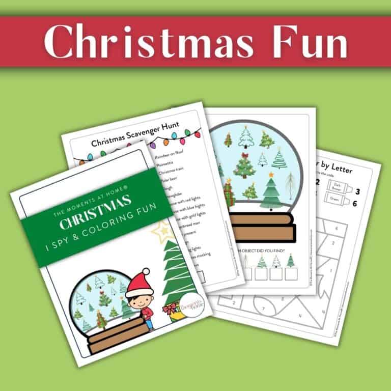Free Christmas I-Spy & Color-By-Number Printables Pack